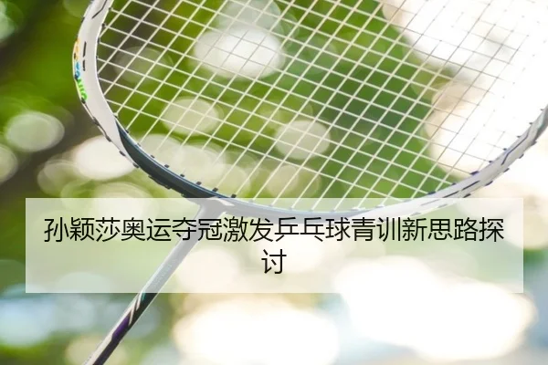 孙颖莎奥运夺冠激发乒乓球青训新思路探讨